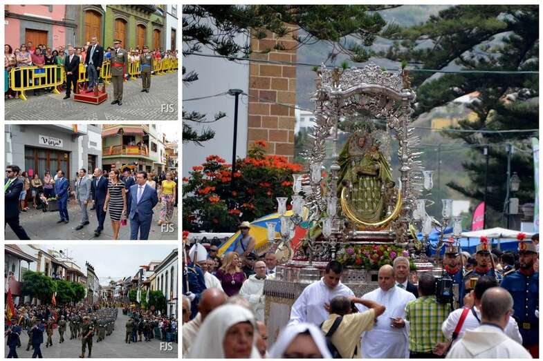 Diferentes momentos de la procesión (Foto Francisco Javier Santana)